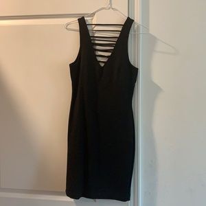 Black bodycon cocktail dress